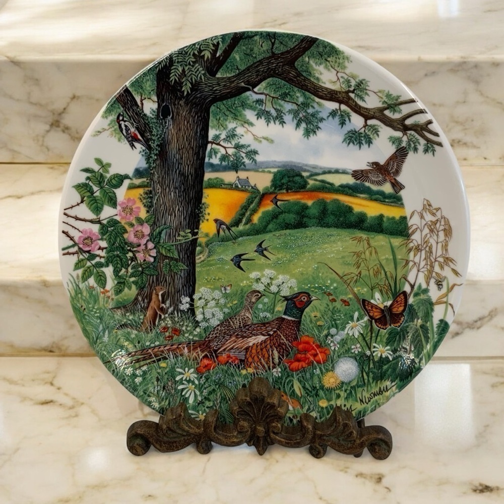 Vintage 1987 Wedgwood Meadows and Wheatfields Limited Edition Collectible Plate